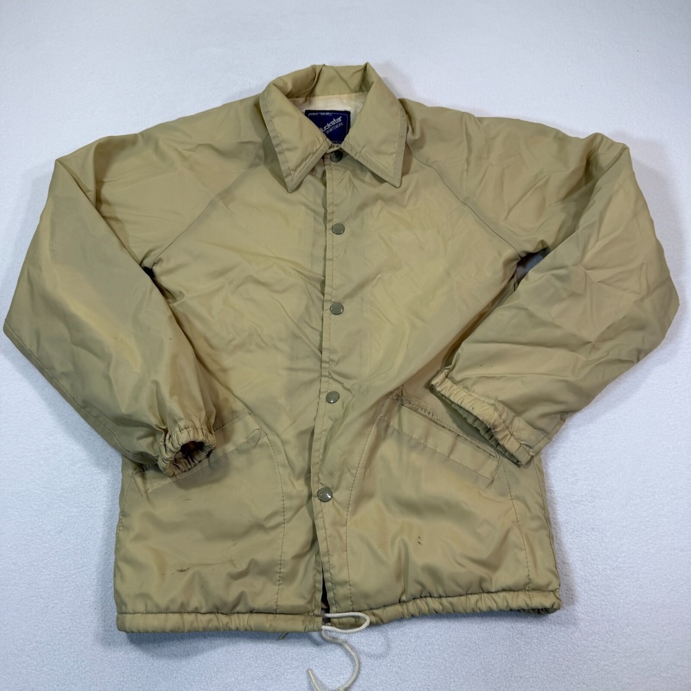 Duckster‎ Sportswear Jacket Men Small USA Made Blank Windbreaker Button VTG